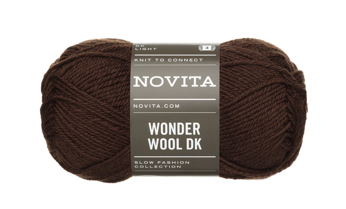 Novita Wonder Wool DK 6341 Tumma suklaa